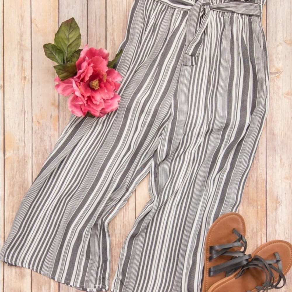 Staccato Black and White Wide Leg Pants